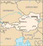 Mapa Politico Pequeña Escala de Austria