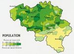 Mapa de Población de Bélgica