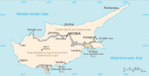 Mapa Politico Pequeña Escala de Chipre