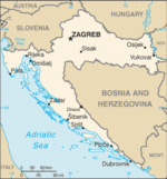 Mapa Politico Pequeña Escala de Croacia