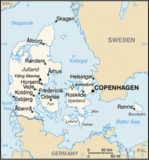 Mapa Politico Pequeña Escala de Dinamarca