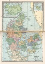 Mapa de Dinamarca 1921