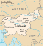 Mapa Político Pequeña Escala de Eslovenia