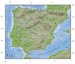 Mapa topográfico de España