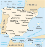 Mapa de España en español