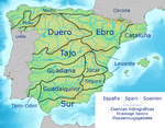 Cuencas hidrográficas en España