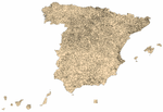 Mapa mudo de los municipios de España 2003
