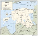 Mapa Politico de Estonia