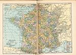 Mapa de Auvernia, Francia 1914