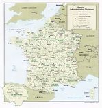 Mapa de las Divisiones Administrativas de Francia