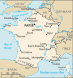 Mapa Politico Pequeña Escala de Francia