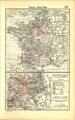 Mapa de Francia 1154  - 1184