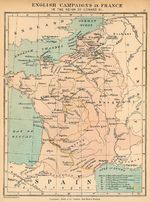 Mapa de las Campañas Inglesas en Francia en el Reino de Eduardo III