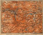 Mapa de los Monts Dore, Francia 1914