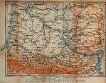 Mapa de Francia Suroccidental, Desde Burdeos Hasta Perpignan 1914