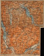 Mapa de Annecy, Les Bauges, y Aix-les-Bains, Francia 1914