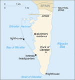 Mapa Político Pequeña Escala de Gibraltar
