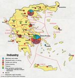 Mapa de las Industrias de Grecia