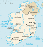 Mapa Politico Pequeña Escala de Irlanda