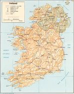 Mapa de Relieve Sombreado de Irlanda