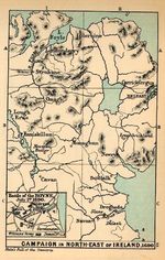 Mapa de la Campaña en el Norte Este de Irlanda y de la Batalla del Boyne, 1690