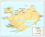 Mapa Físico de Islandia