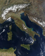 Imagen, Foto Satelite de Italia