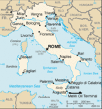 Mapa Politico Pequeña Escala de Italia