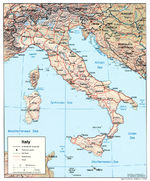Mapa de Relieve Sombreado de Italia
