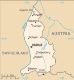Mapa Político Pequeña Escala de Liechtenstein