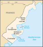 Mapa Político Pequeña Escala de Mónaco