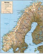 Mapa de Relieve Sombreado de Noruega