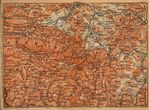 Mapa de las Karkonosze, Polonia - República Checa 1910