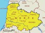 North Region Map, Portugal