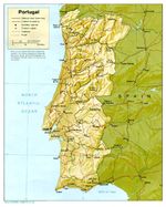 Mapa Relieve Sombreado de Portugal