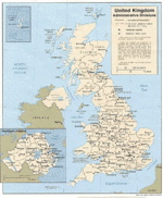 Mapa de Divisiones Administrativas del Reino Unido