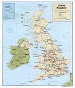 Mapa Politico del Reino Unido