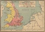 Mapa de los Asentamientos de los Anglos, Sajones y Jutos en Bretaña Circa 600