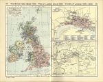Mapas de las Islas Británicas y Londres Circa 1300