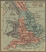 Mapa de Inglaterra Despues 886