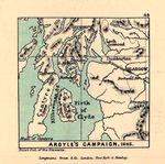 Mapa de la Campaña de Argyle, Escocia 1685