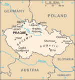 Mapa Politico Pequeña Escala de República Checa