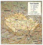 Mapa de Relieve Sombreado de la República Checa