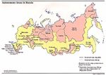 Mapa de las Regiones Autónomas en Rusia