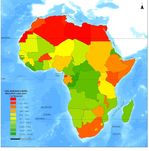 Agua renovable por habitante en África 2003-07