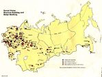 Mapa de la Metalurgia y de las Construcciónes de Máquinas en la ex Unión Soviética