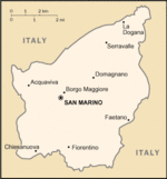 Mapa Político Pequeña Escala de San Marino