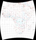 Mapa de África con Proyección cilíndrica de Miller