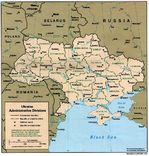 Mapa de las Divisiones Administrativas de Ucrania