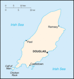 Mapa Político Pequeña Escala de la Isla de Man